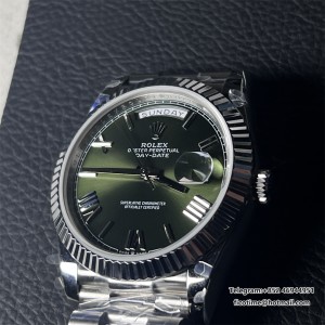 GMF A2836 Tungsten DayDate 40MM Green Dial Roma Marker President Bracelet - Image 9
