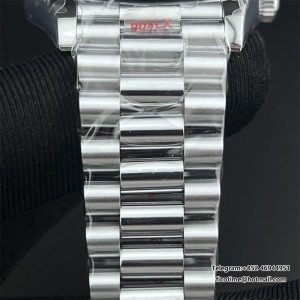 GMF A2836 Tungsten DayDate 40MM Ice Blue Dial Arabic Marker President Bracelet - Image 5