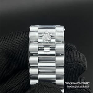 GMF A2836 Tungsten DayDate 40MM Ice Blue Dial Arabic Marker President Bracelet - Image 7