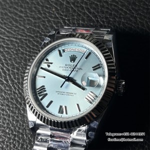 GMF A2836 Tungsten DayDate 40MM Ice Blue Dial Roma Marker President Bracelet - Image 9