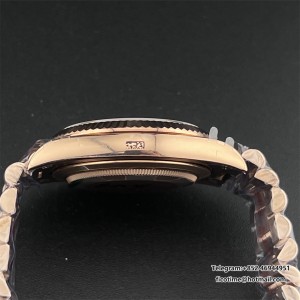 GMF A2836 Tungsten DayDate 40MM RG Brown Dial Diamond Marker RG President Bracelet - Image 4