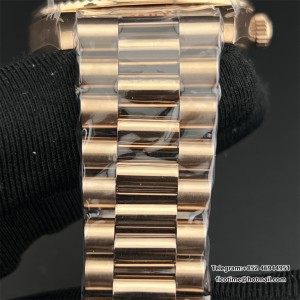 GMF A2836 Tungsten DayDate 40MM RG Brown Dial Diamond Marker RG President Bracelet - Image 5