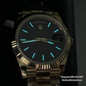 GMF A2836 Tungsten DayDate 40MM YG Black Dial YG President Bracelet - Image 9