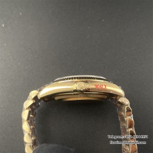 QF Gain Weight V6 A2836 DayDate 40MM YG YG Dial Diamond Marker President Bracelet - Image 4
