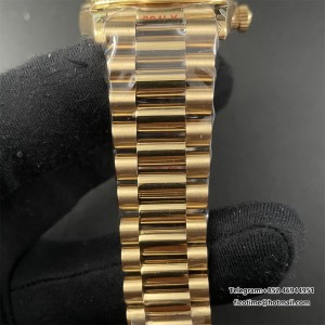QF Gain Weight V6 A2836 DayDate 40MM YG YG Dial Diamond Marker President Bracelet - Image 6
