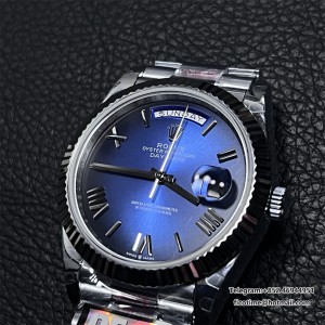 QF Gain Weight V6 A2836 DayDate 40MM Gradual Blue Dial President Bracelet - Image 9