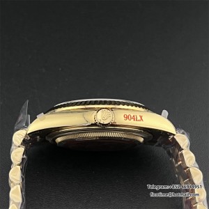 QF Gain Weight V6 A2836 DayDate 40MM Gradual Green Dial President Bracelet - Image 3