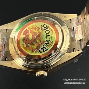 QF Gain Weight V6 A2836 DayDate 40MM Gradual Green Dial President Bracelet - Image 8