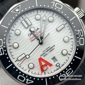 VSF A8800 Seamaster Diver 300M 42mm Ceramic White Dial Black Rubber Strap VSF A8800 42mm  Black Rubber Strap VSF - Image 7