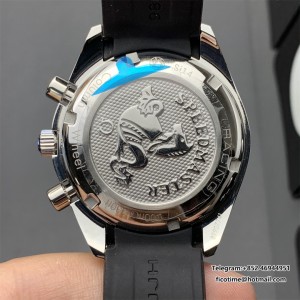 HRF A7750 Speedmaster 40mm Racing Master Grey/Black Dial Black Rubber Strap - Image 3