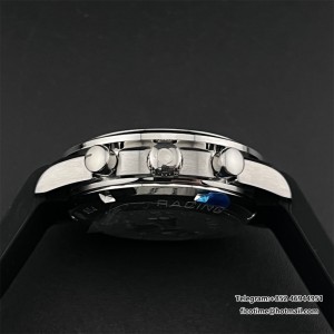 HRF A7750 Speedmaster 40mm Racing Master Black/White Dial Black Rubber Strap - Image 5