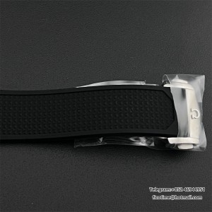 HRF A7750 Speedmaster 40mm Racing Master Black/White Dial Black Rubber Strap - Image 6