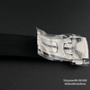 HRF A7750 Speedmaster 40mm Racing Master Black/White Dial Black Rubber Strap - Image 7