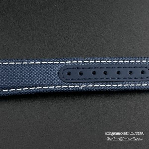 OSF A7750 Speedmaster 42mm Moonwatch Professional Silver Snoopy Award 50th Anniversary Blue leather Strap - Image 3