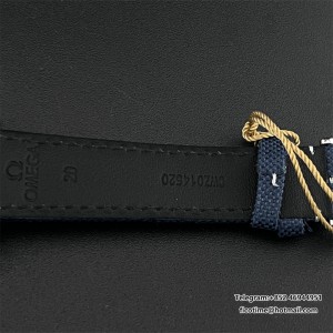 OSF A7750 Speedmaster 42mm Moonwatch Professional Silver Snoopy Award 50th Anniversary Blue leather Strap - Image 5
