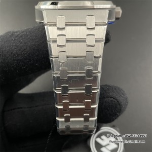 ZF A4302 AP Royal Oak 41mm 15500 Black Dial SS Bracelet free sprung - Image 4