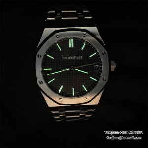 ZF A4302 AP Royal Oak 41mm 15500 Black Dial SS Bracelet free sprung - Image 9