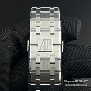 ZF A4302 AP Royal Oak 41mm 15500 White Dial SS Bracelet free sprung - Image 6