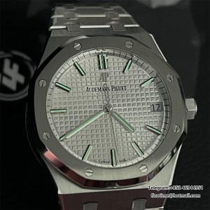 ZF A4302 AP Royal Oak 41mm 15500 White Dial SS Bracelet free sprung - Image 9