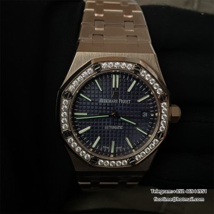 TWF A3120 AP Royal Oak 37mm 15451 Diamond Bezel Purple Dial SS Bracelet - Image 9