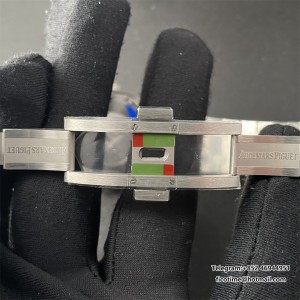 ZF Swiss Quartz AP Royal Oak 33mm 67651 Diamond Bezel White Dial SS Bracelet - Image 7