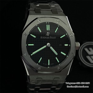 ZF Swiss Quartz AP Royal Oak 33mm 67651 Black Dial SS Bracelet - Image 9