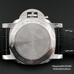 VSF P9000 PAM1312 44mm Luminor Black Dial Black Leather Strap - Image 5