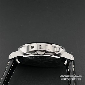 VSF P9000 PAM1312 44mm Luminor Black Dial Black Leather Strap - Image 6