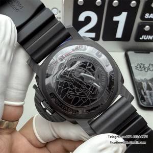 VSF P9010 PAM979 47mm Submersible Carbon Black Dial Black Rubber Strap - Image 7