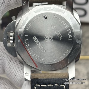 VSF P9000 PAM1314 44mm Luminor White Dial Brown Leather Strap - Image 4