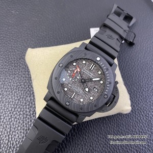VSF P9010 PAM1039 47mm Submersible Carbon Grey Sail Dial Black Rubber Strap - Image 6