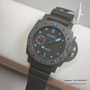 VSF P9010 PAM960 42mm Submersible Carbon Black Dial Black Rubber Strap - Image 3