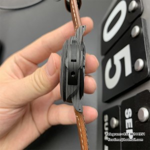 VSF P9010 PAM661 44mm Luminor Titanium Black Dial Brown Leather Strap - Image 5
