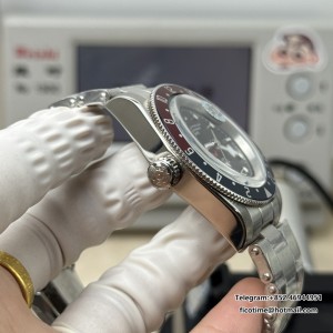 ZF A2836 Black Bay GMT 41mm Blue/Red Bezel Black Dial SS Bracelet - Image 6
