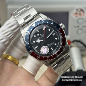 ZF A2836 Black Bay GMT 41mm Blue/Red Bezel Black Dial SS Bracelet - Image 7