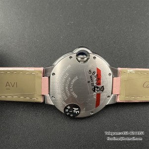 AF NH05A Ballon Bleu De Cartier 33mm Pink Dial Pink Leather Strap - Image 6