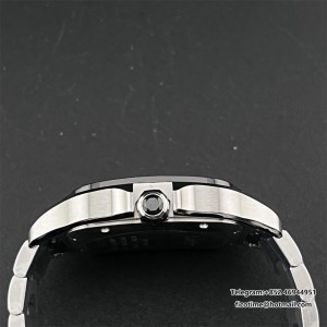 BVF A9015 Santos Large 40mm Black Bezel Grey Dial SS Bracelet - Image 2