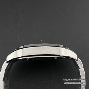 BVF A9015 Santos Large 40mm Black Bezel Grey Dial SS Bracelet - Image 3