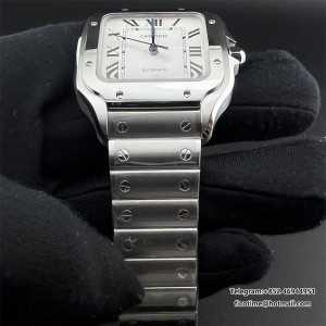 BVF A9015 Santos Large 40mm White Dial SS Bracelet - Image 2