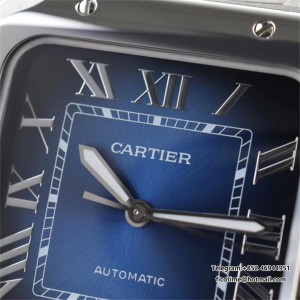 BVF A9015 Santos Large 40mm Blue Dial SS Bracelet - Image 9