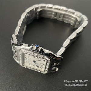BVF Swiss Quartz PANTHERE 27mm Diamond Bezel White Dial SS Bracelet - Image 3