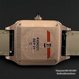 F1F Swiss Quartz Santos Dumont 43.5*31.4mm RG White Dial Black Leather Strap - Image 7