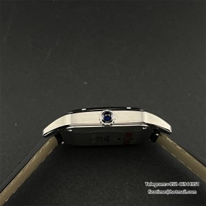 F1F Swiss Quartz Santos Dumont 38*27.5mm White Dial Black Leather Strap - Image 4