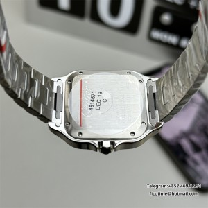 Santos Medium 35mm White Dial SS Bracelet BVF A9015 - Image 8