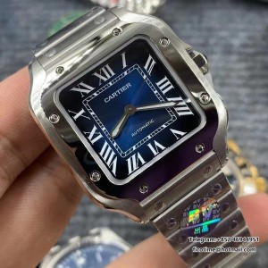 Santos Medium 35mm Blue Dial SS Bracelet BVF A9015 - Image 3