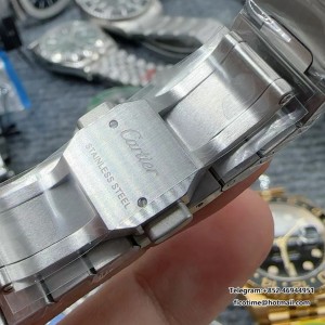 Santos Medium 35mm Blue Dial SS Bracelet BVF A9015 - Image 5