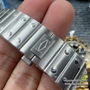 Santos Medium 35mm Blue Dial SS Bracelet BVF A9015 - Image 6