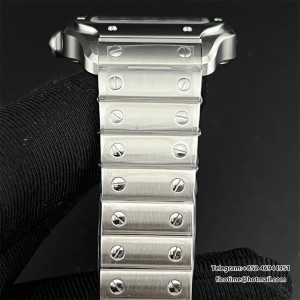 Santos Medium 35mm Green Dial SS Bracelet BVF A9015 - Image 5