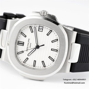 PPF A324SC Nautilus 5711 40mm White Black Rubber Strap - Image 7