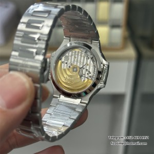 3KF A324SC Nautilus 7118 35.2mm Diamond Bezel Blue Dial SS Bracelet - Image 4